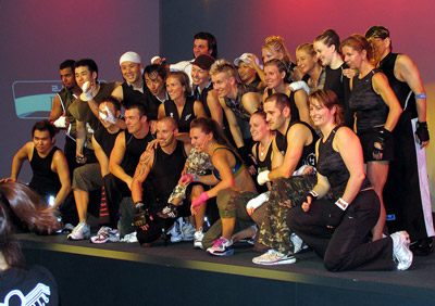 Instructors with D&R after the BODYCOMBAT 33 filming